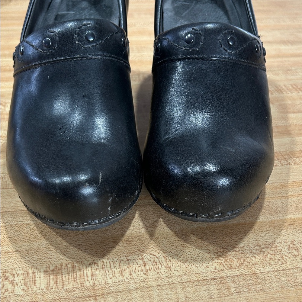 Dansko Black Leather Clogs - Picture 3 of 5